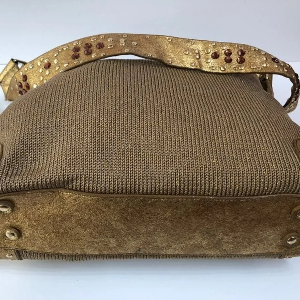 The Sak Bag Crochet Shoulderbag Gold Large Tote
